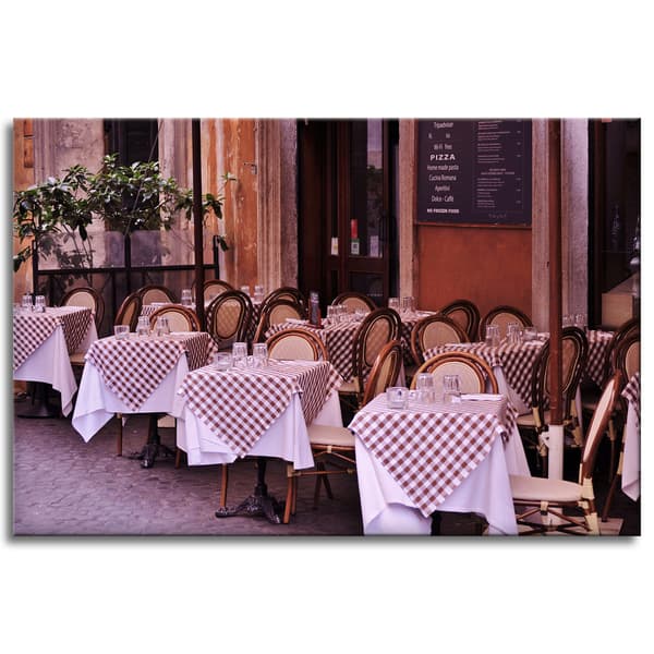 Lærredstryk Restaurant Café 90x60 cm