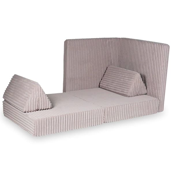 Montessori Standard Waffle Play Sofa Lyserød