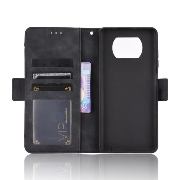 Flip-etui til Xiaomi Poco X3 NFC / Poco X3 Pro, kortholder, sort