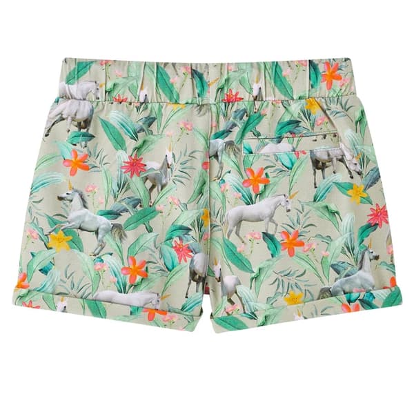 Børneshorts med snøre, lys khaki, 116