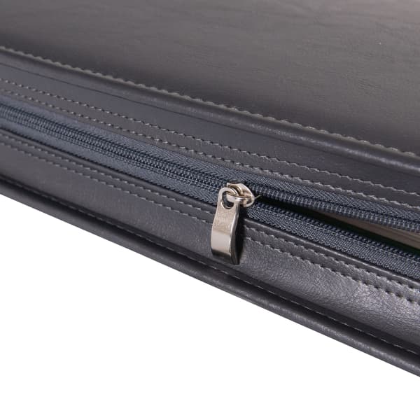 Elegant A4 Tizano BW05-mappe - konferencebord med ringe og klips