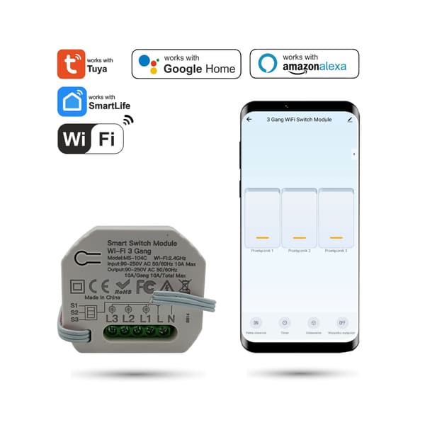 TUYA 3-kanals Wifi-belysningscontroller