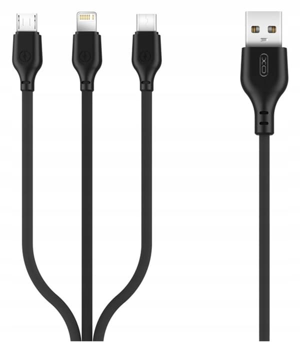 USB-kaapelisetti - USB Type C / MicroUSB / Lightning XO 3in1