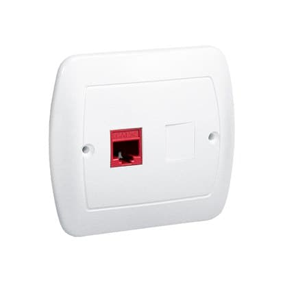 Enkelt RJ45 computerstik af51/11 Chord hvid