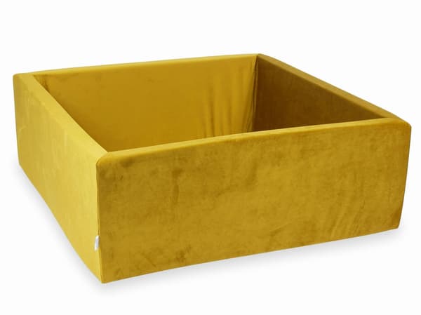 Tør pool 110x110x40 fløjlsguld uden bolde