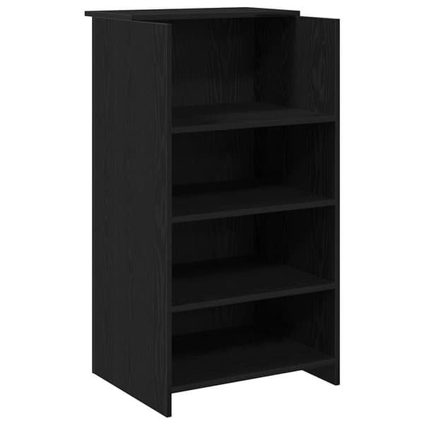 vidaXL Receptionsdisk svart 55x50x103,5 cm limmat trä
