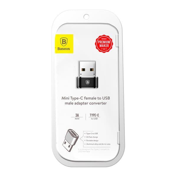 Pieni USB-C - USB-pistokesovitin - musta