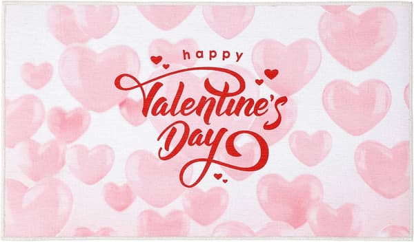Hjerte dørmåtte til Valentinsdag