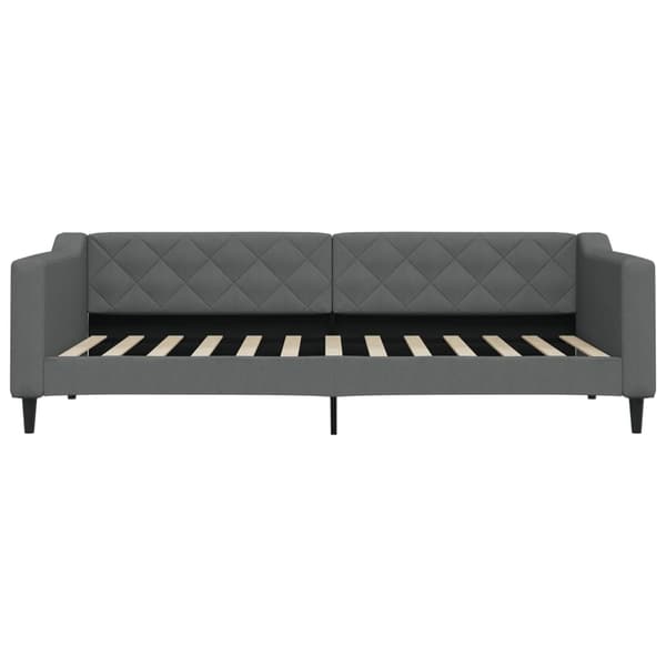 vidaXL Bäddsoffa mörkgrå 90x200 cm tygöverdrag