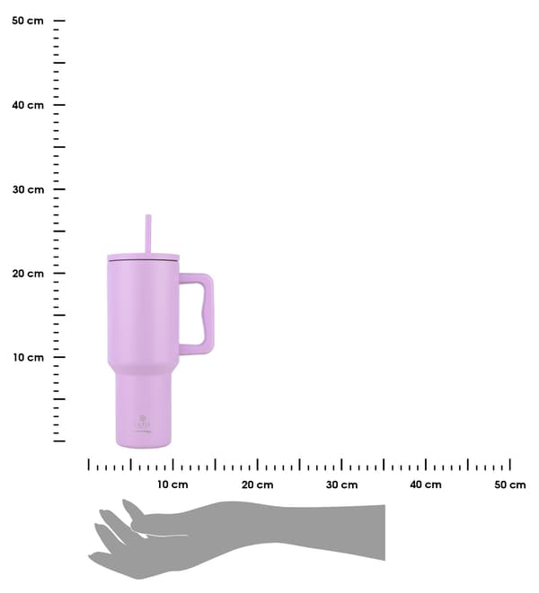 Termosmugg med sugrör 1200 ml Lavendel Lila