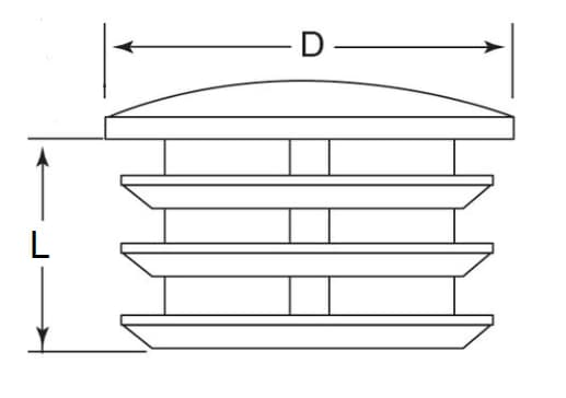 Forkromet profilkappe Fi22 20 stk.