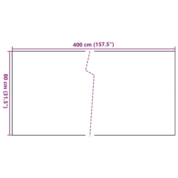 vidaXL balkonskærm brun og sort 400x80 cm polyrattan
