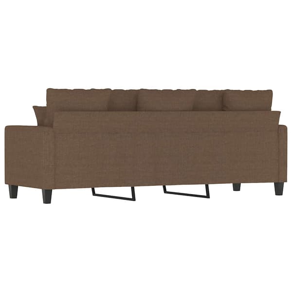 vidaXL 3-sitssoffa, brun, 180 cm, klädd i tyg