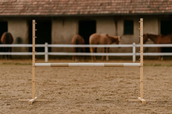Hoppbom för hobbyhäst - Beige - 160 cm