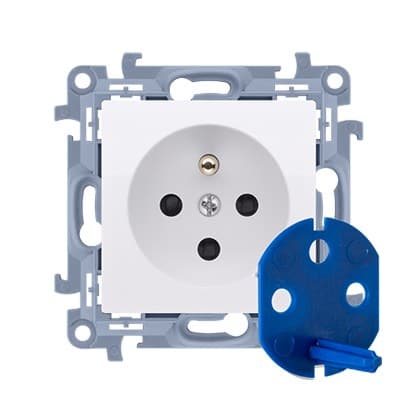 Datastik med autorisationsnøgle (modul) 16 A, 250 V~, skrueterminaler,