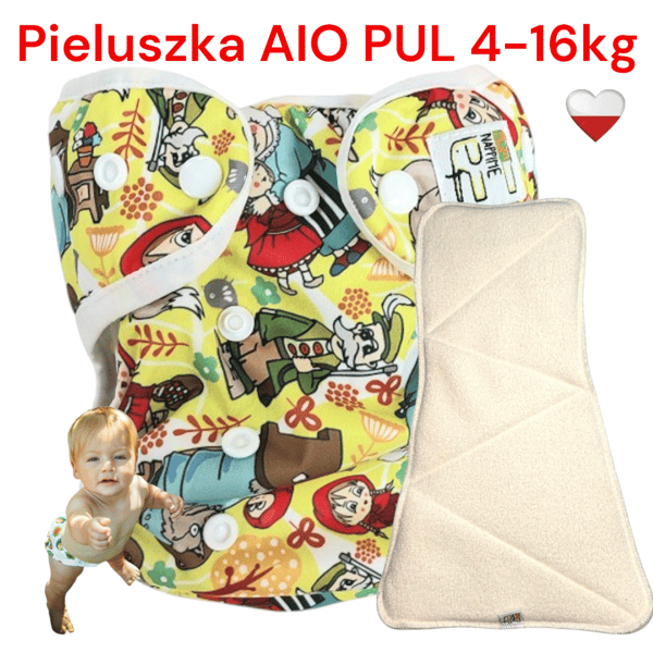 NappiMe AIO PUL blöja med Rödluvans mönster