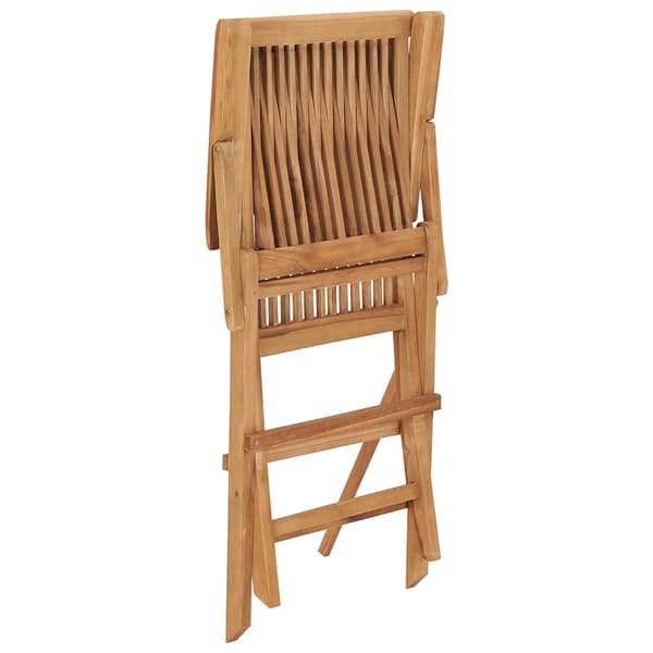 vidaXL Hopfällbara trädgårdsstolar, set om 2, massiv teak