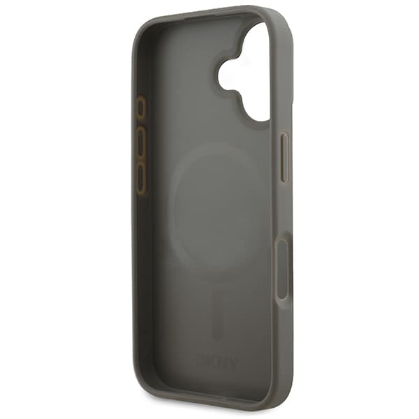 DKNY Magsafe-etui med ternet mønster til iPhone 16, beige