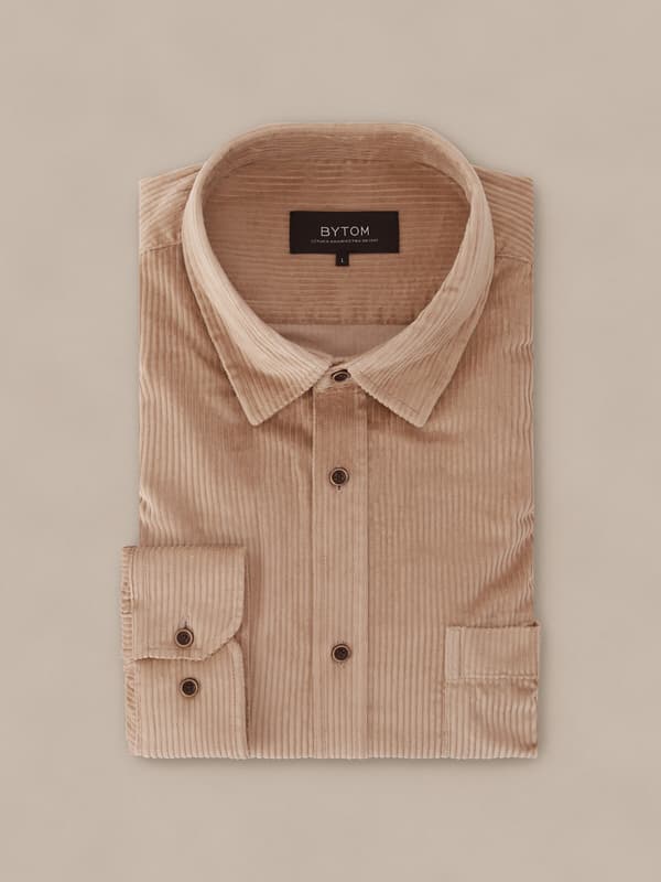 BEIGE SKJORTE MED LANGÆRM XXL