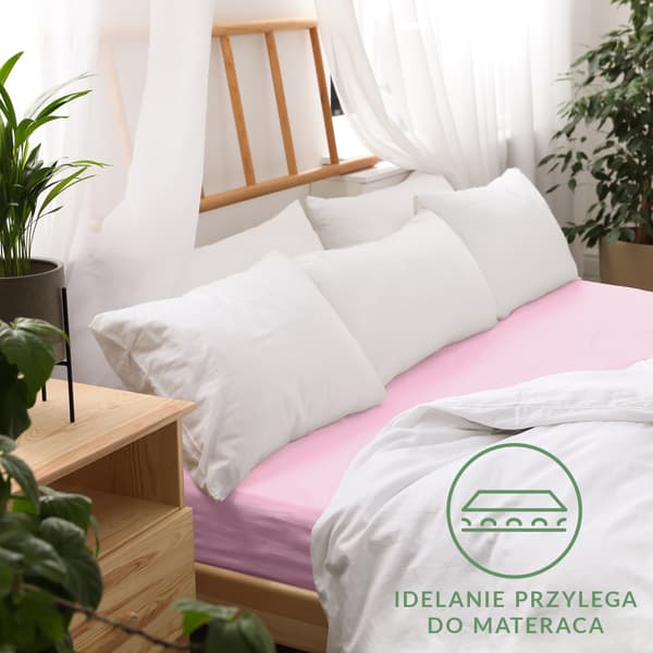 Bomullslakan 60x120 jersey 100% BOMULL ljusrosa