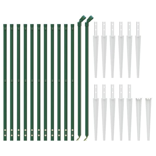 vidaXL nethegn med ankre, grøn, 1x25 m