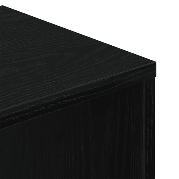 vidaXL bogreol, sort, 34x31x112 cm, træbaseret materiale