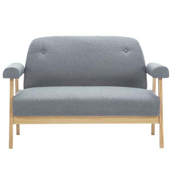 vidaXL 2-personers stofsofa, lysegrå