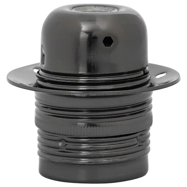 vidaXL Lamphållare 2 st glansigt svart E27