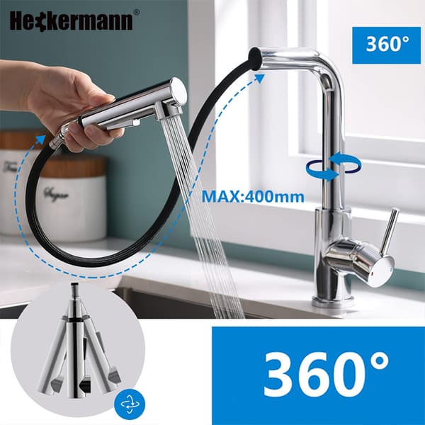 Heckermann SZ-888 Silverfärgad multifunktionell köksblandare