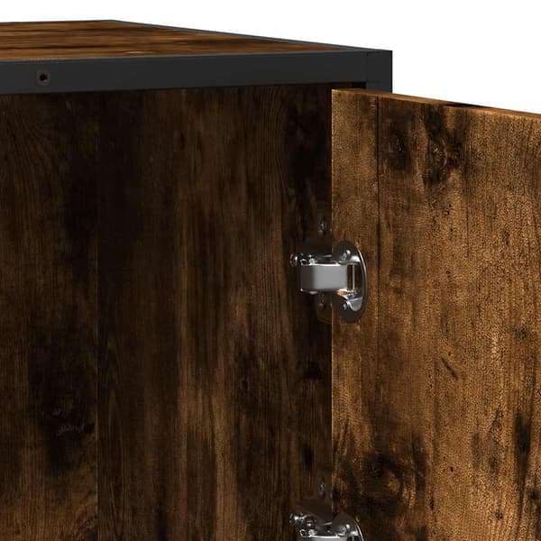 vidaXL kommode, røget eg, 68x35x76 cm, træbaseret materiale