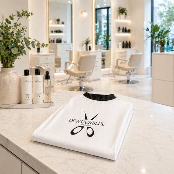 Barbermantel för en stor hårsalong