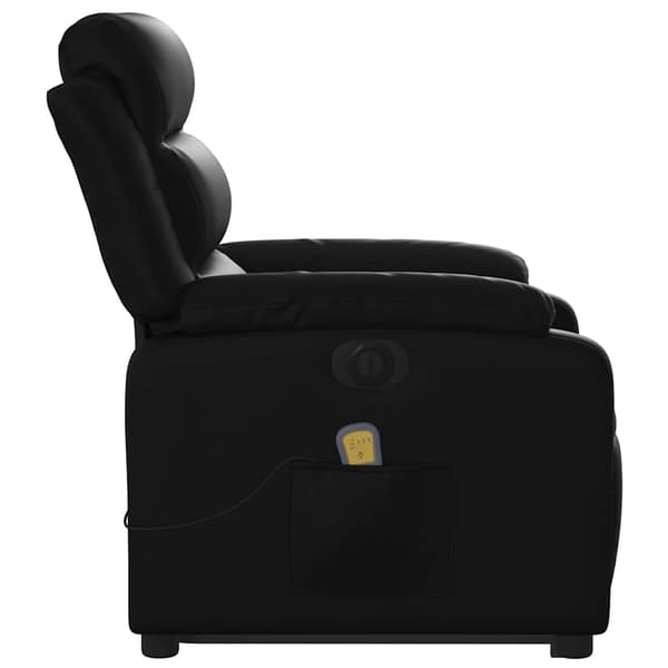 vidaXL elektrisk lænestol med massage, sort