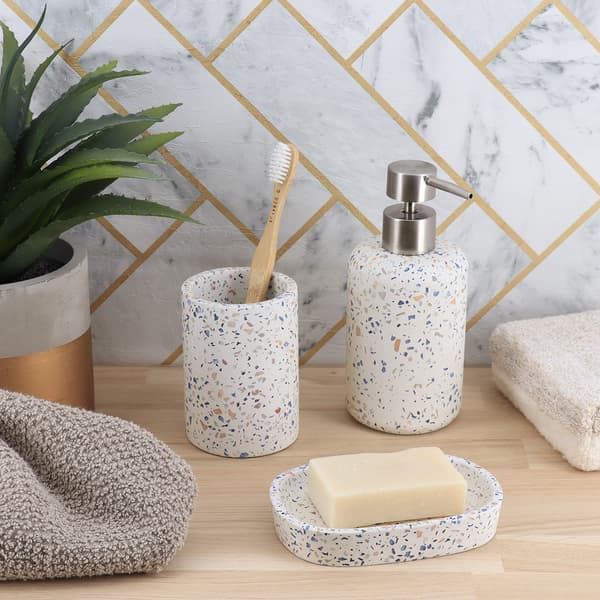 Terrazzo tvålkopp vit