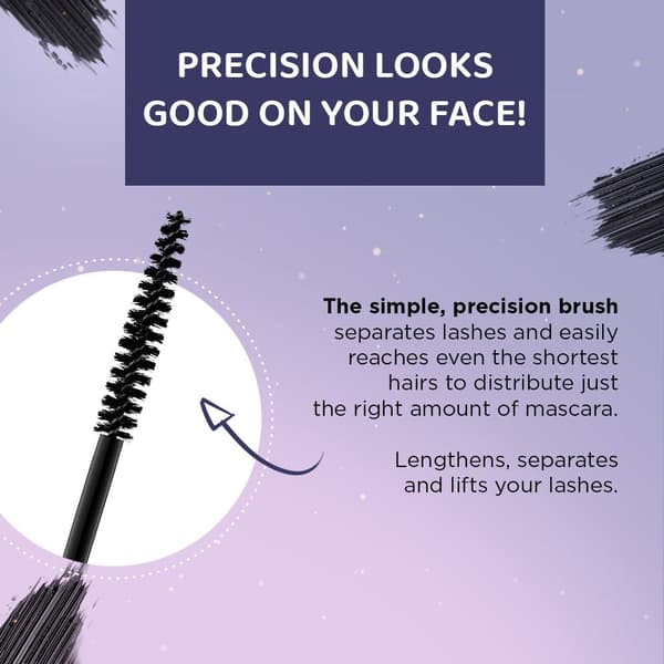 Mascara med en præcisionsbørste