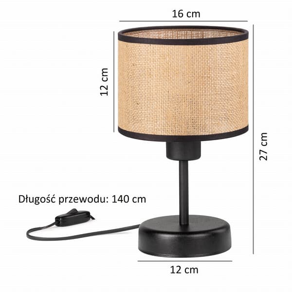 Tornado AMRUB lampe jute-sort