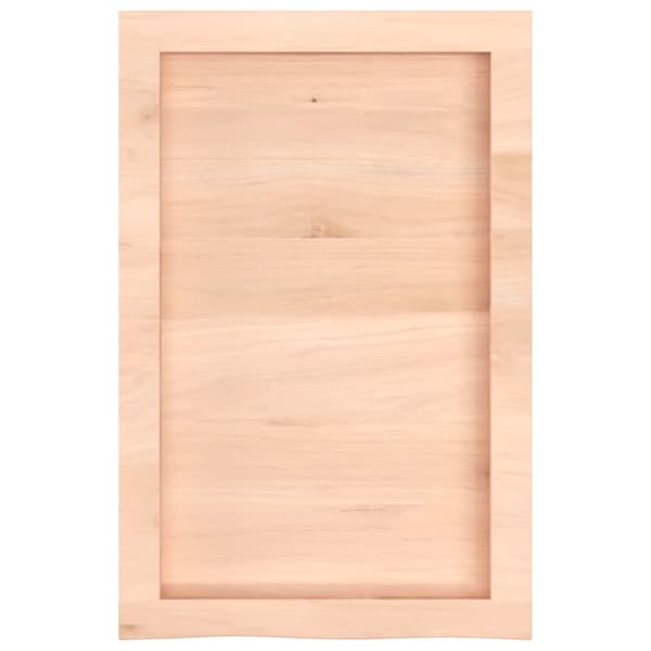 vidaXL hylde, 40x60x(2-6) cm, ubehandlet massivt egetræ
