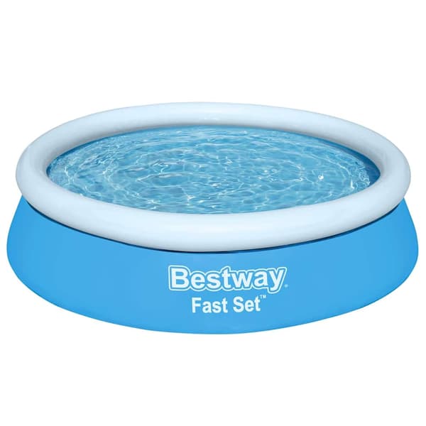 Bestway Fast Set Uppblåsbar Pool, Rund, 183x51 cm, Blå