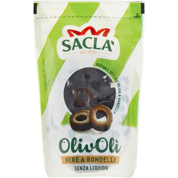 Sacla sorte skivede oliven 75g