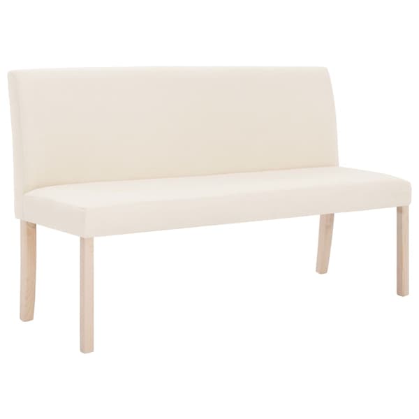 vidaXL Penkki, 139,5 cm, Kermanvärinen, Polyesteri