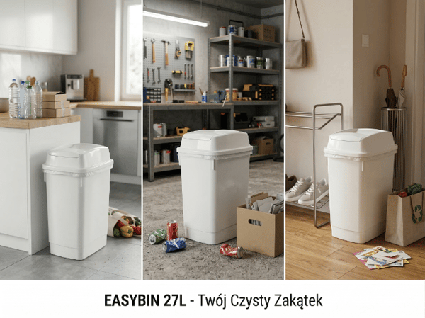 EASYBIN MUOVINEN JÄTEKASTIKE 27L VALKOINEN