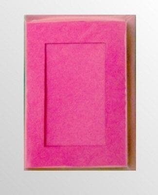 Passepartoutkort + rosa kuvert 5 st