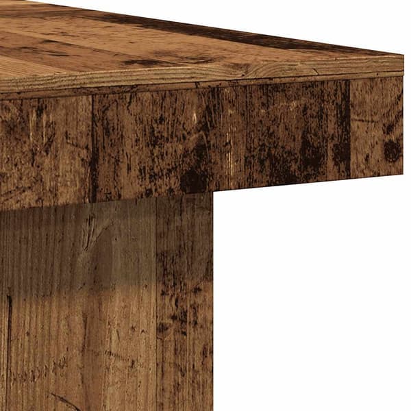 vidaXL sofabord, antik træ, 90x90x28 cm, spånplade