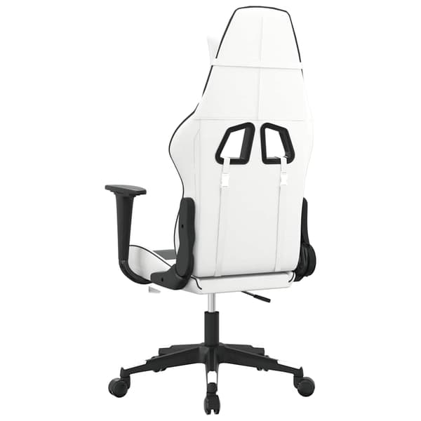 vidaXL gamingstol, sort og hvid, kunstlæder