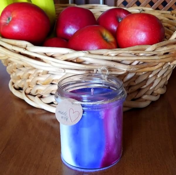 Marmorerat sojaljus Granatäpple 240g
