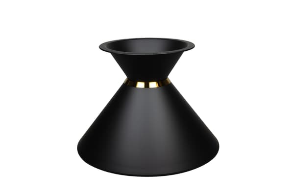 Rund base, bordben, stel, bordpiedestal, sort timeglas, 40 cm