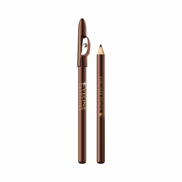 Ruskea eyeliner teroittimella
