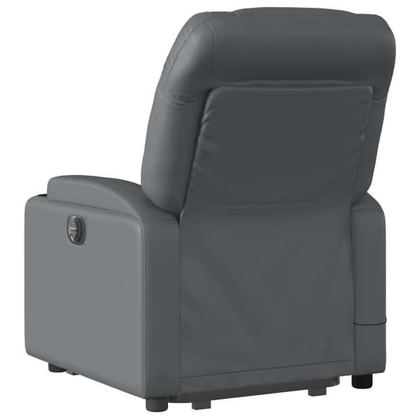 vidaXL Lyftbar massagefåtölj, grå, konstläder