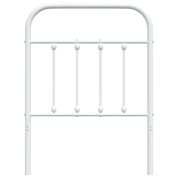 vidaXL metalsengegavl hvid 75 cm