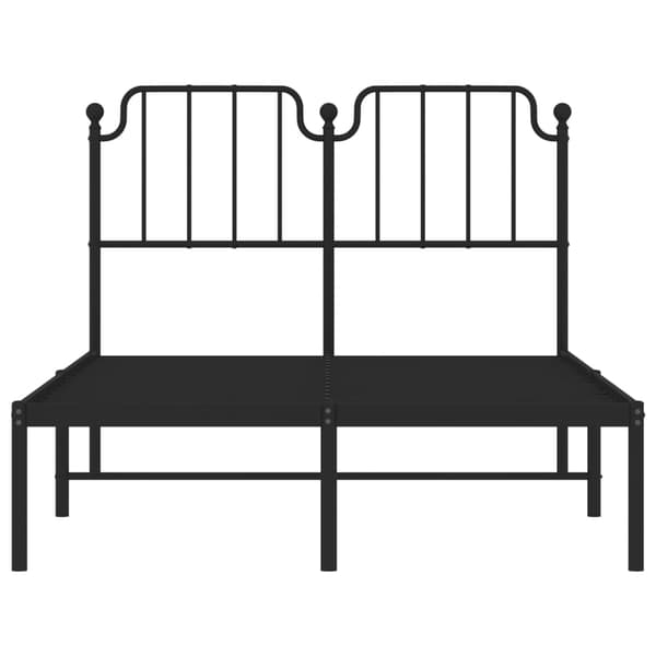 vidaXL metalsengestel med hovedgærde sort 120x190 cm