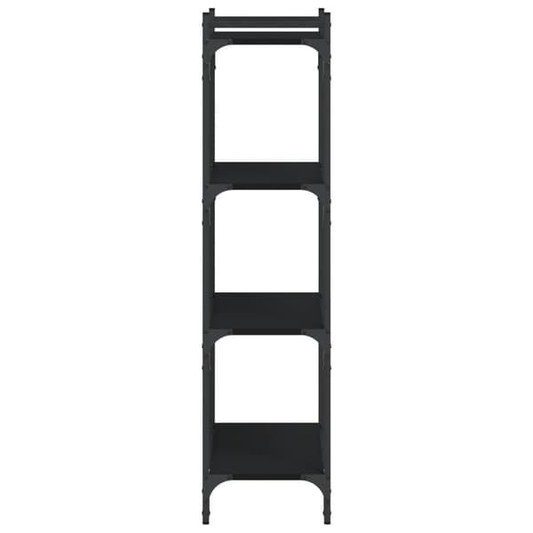 vidaXL 4-lags bogreol sort 60x30x120 cm